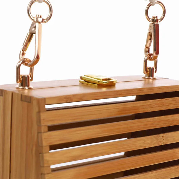 Bamboo Handbag For Women Totes 2020 Hollow Summer Beach Bag Bamboo Clutch Bag