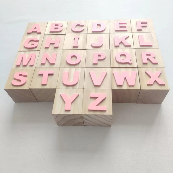 Useful Letter Block Square Alphabet Block 3D Freestanding Early Educational Letter Block  Delicate