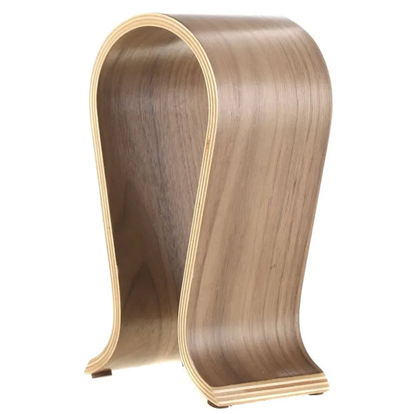 2024 NEW Walnut wood U Shape Wooden heads Stand stop Wooden Desktop Headphone Display Stand Holder Bracket Hanger Rack Gift